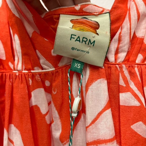 NWT FARM RIO Orange Maxi Tiered Dress Sz XS $230 MSRP - Picture 5 of 5